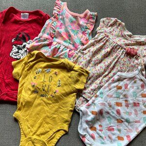5-Piece Baby Girl Bundle (3-6 Months) - Gently Used - Georgia Bulldogs Onsie